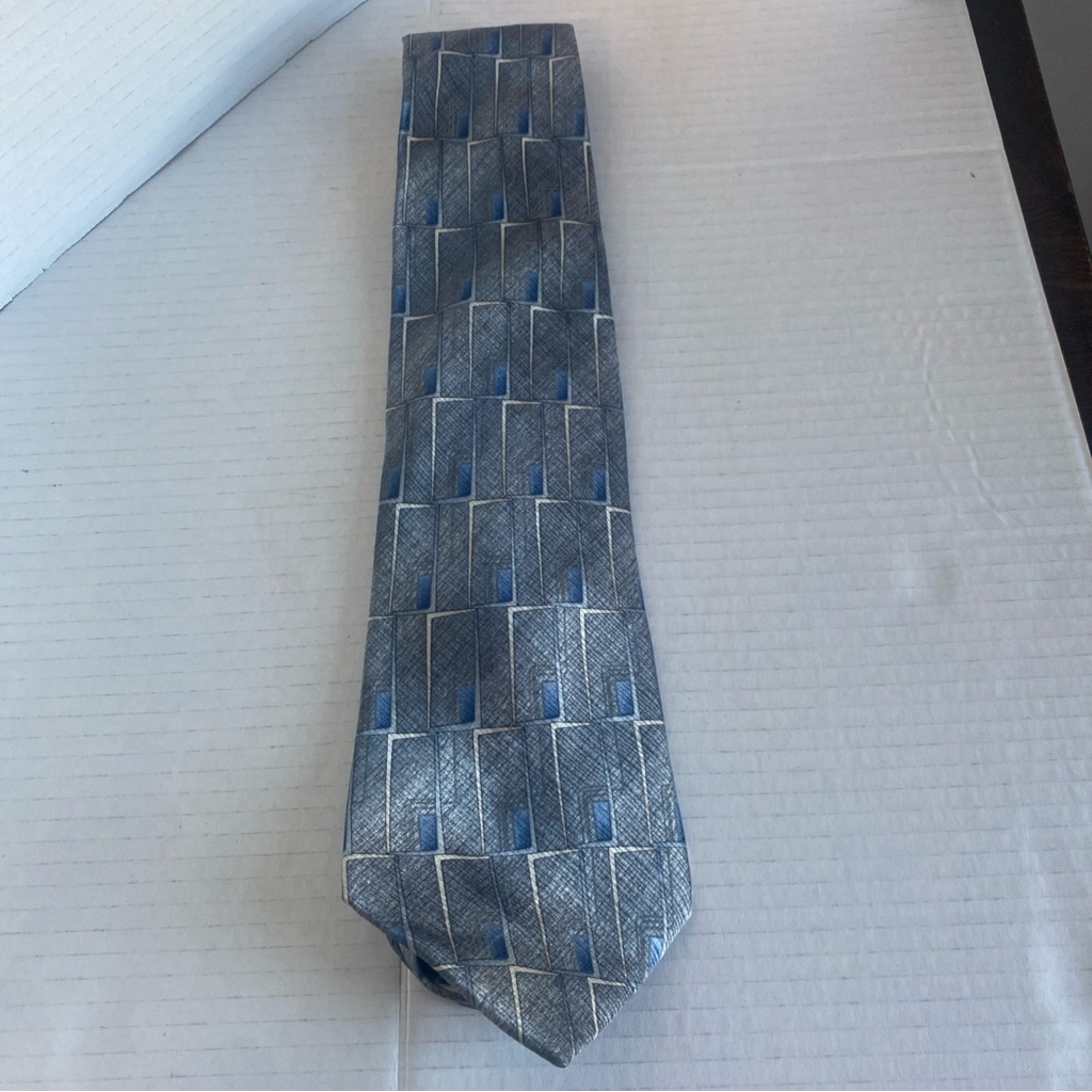 Joseph  Feiss Blue And Gray Patterned Tie